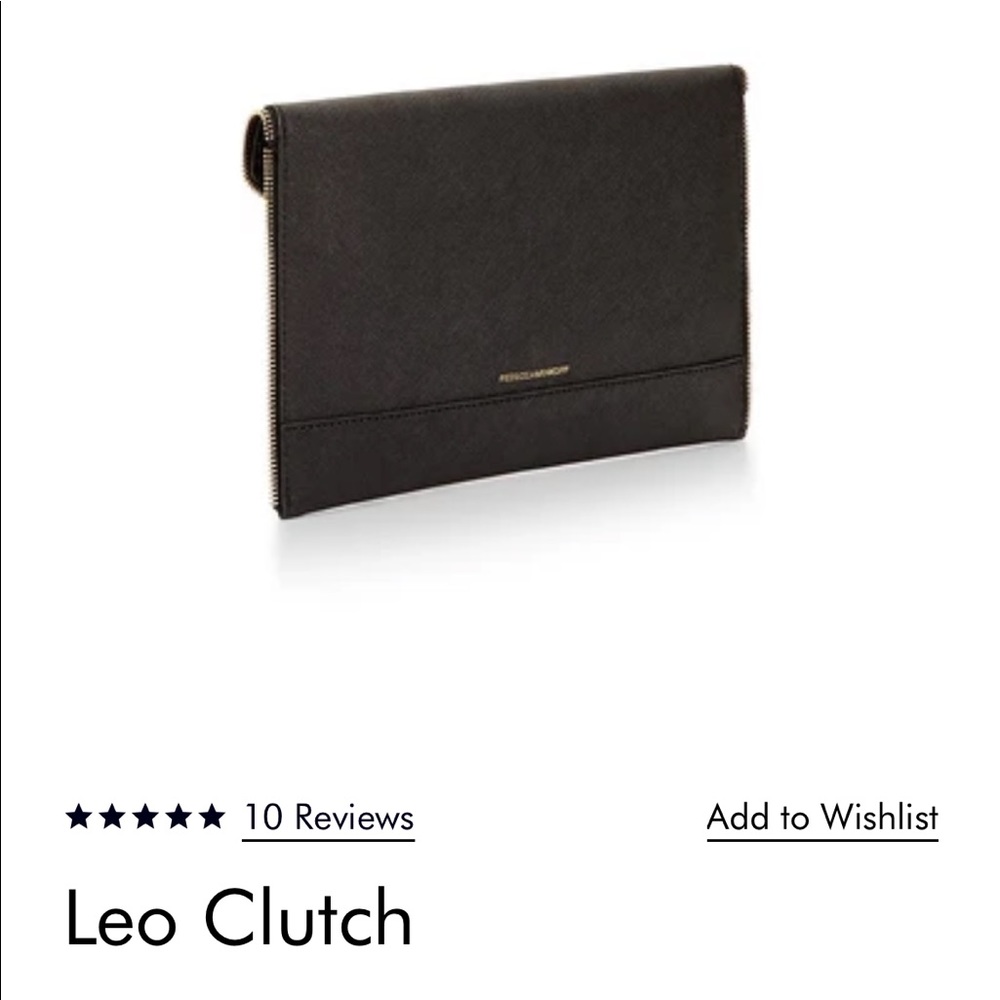 NWT Rebecca Minkoff Black Leo Clutch - Picture 3 of 4